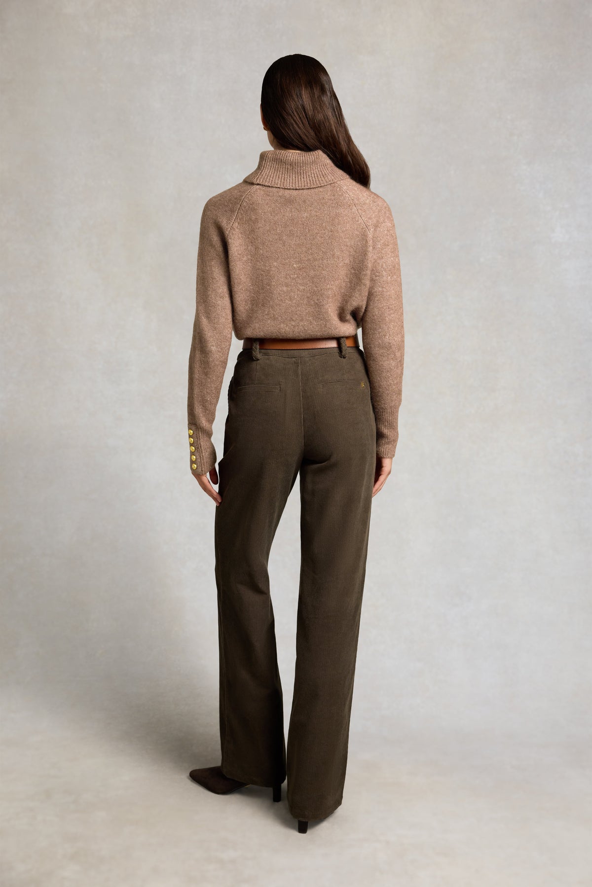 Tori Roll Neck Knit (Taupe)