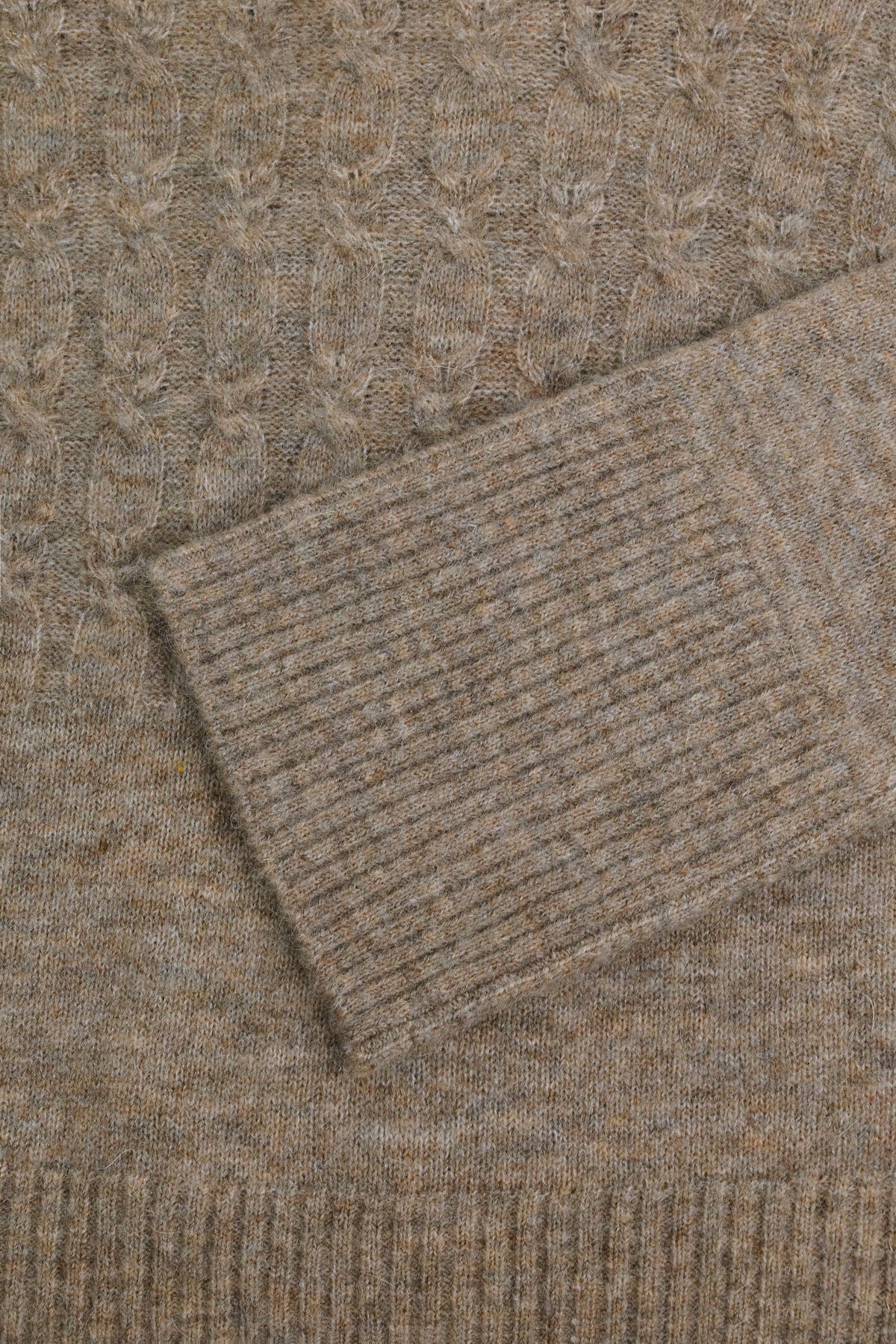 Antonia Cable Roll Neck Knit (Mocha)