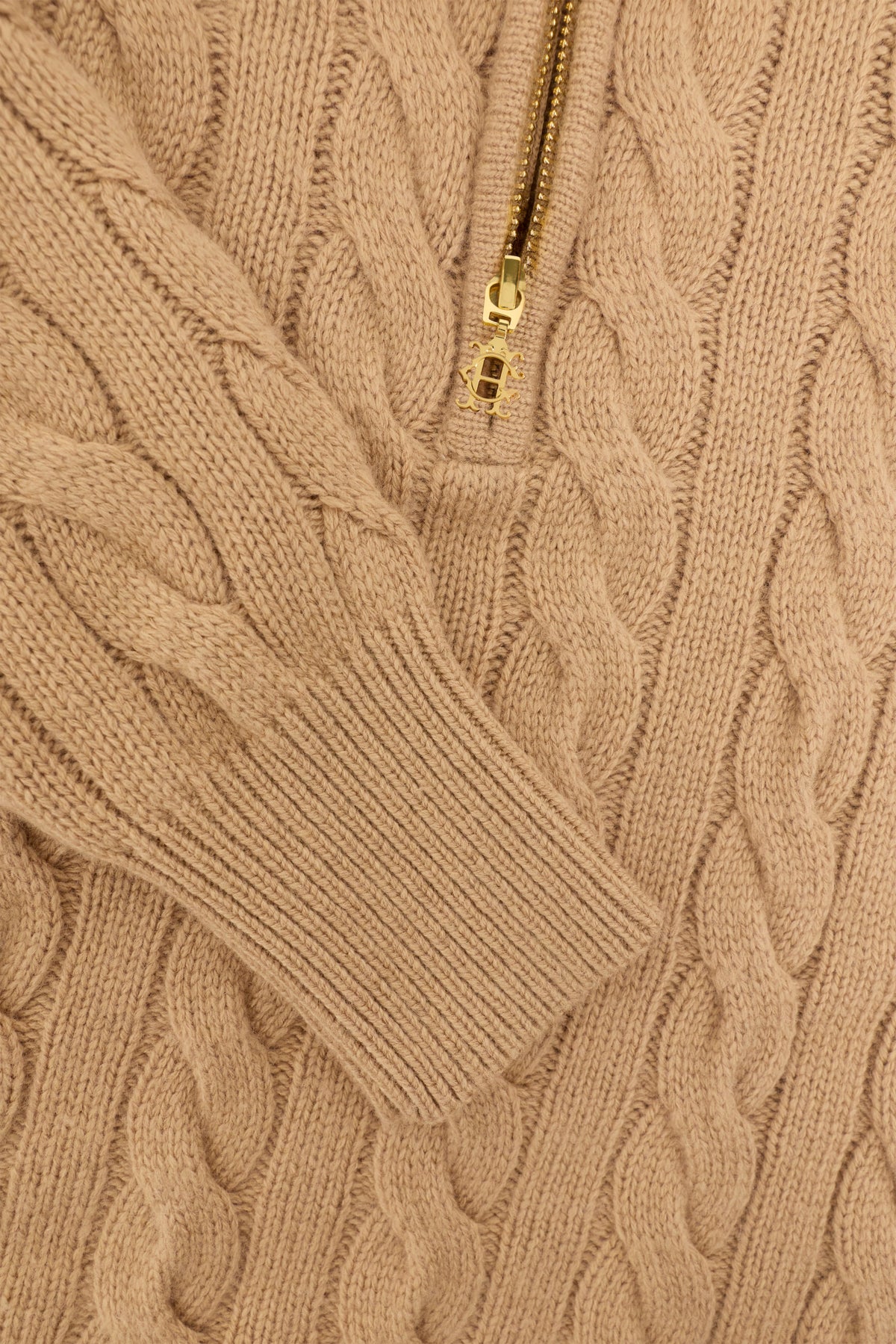 Bourton Quarter Zip Knit (Camel)