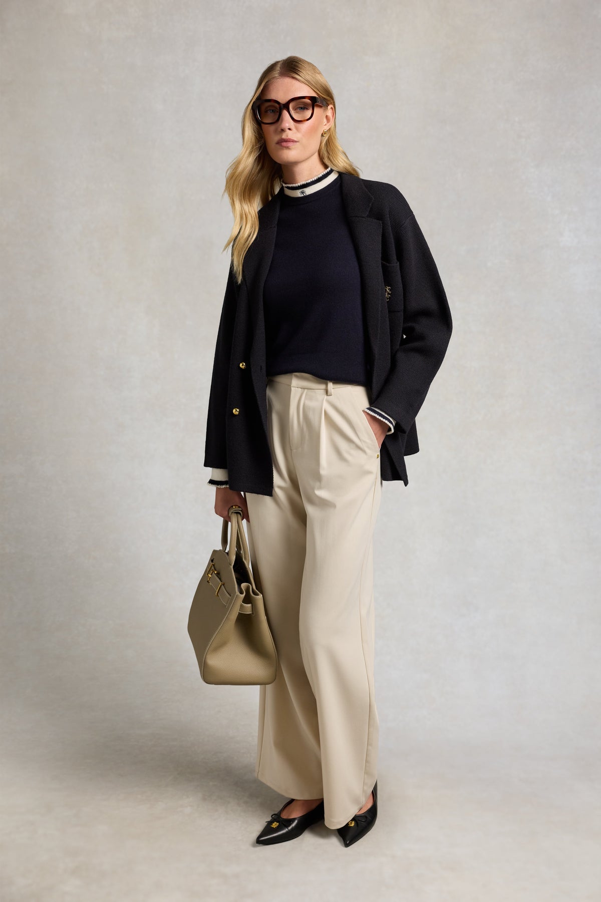 Deauville Crew Neck Knit (Ink Navy)