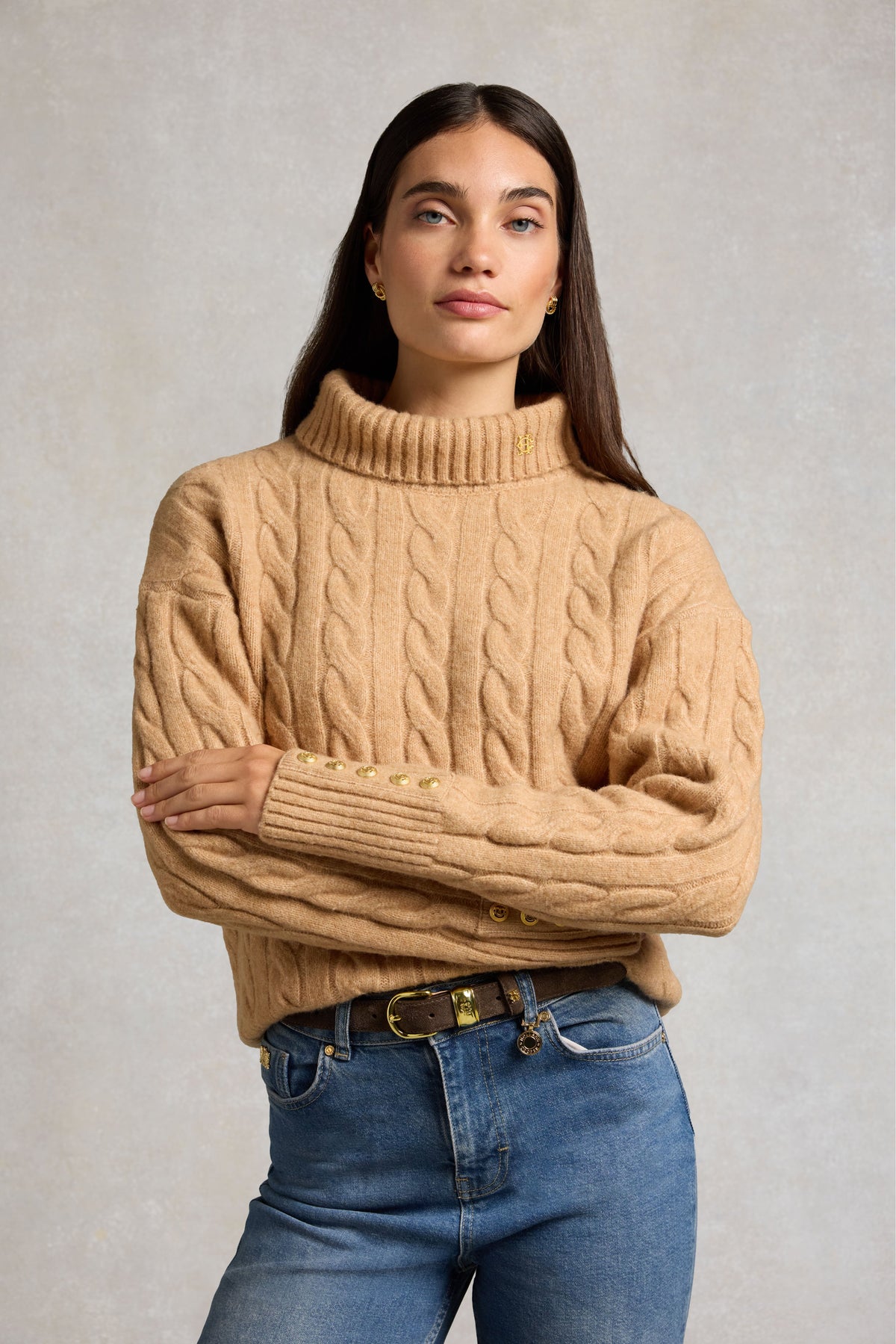 Eden Roll Neck Knit (Camel)