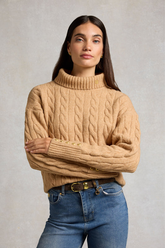 Eden Roll Neck Knit (Camel)