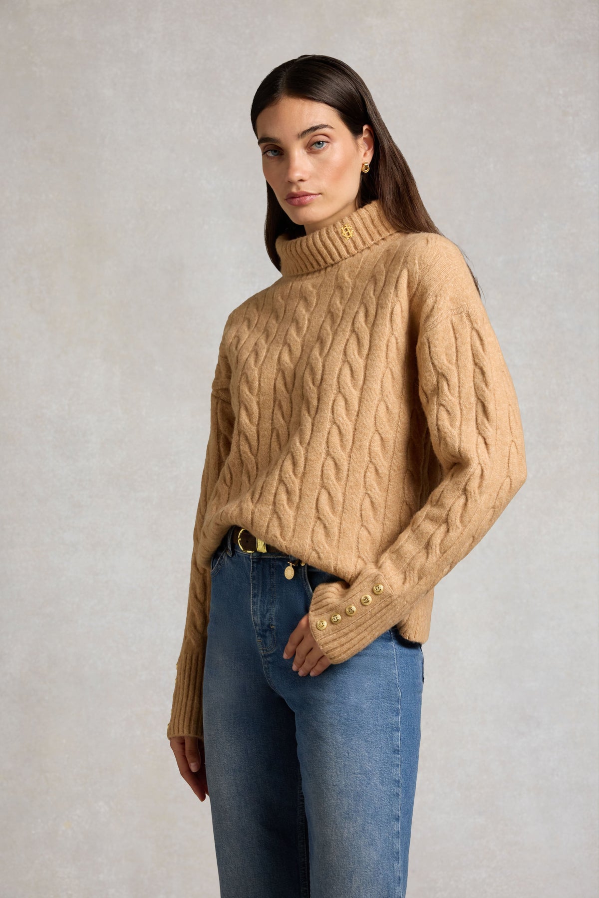 Eden Roll Neck Knit (Camel)
