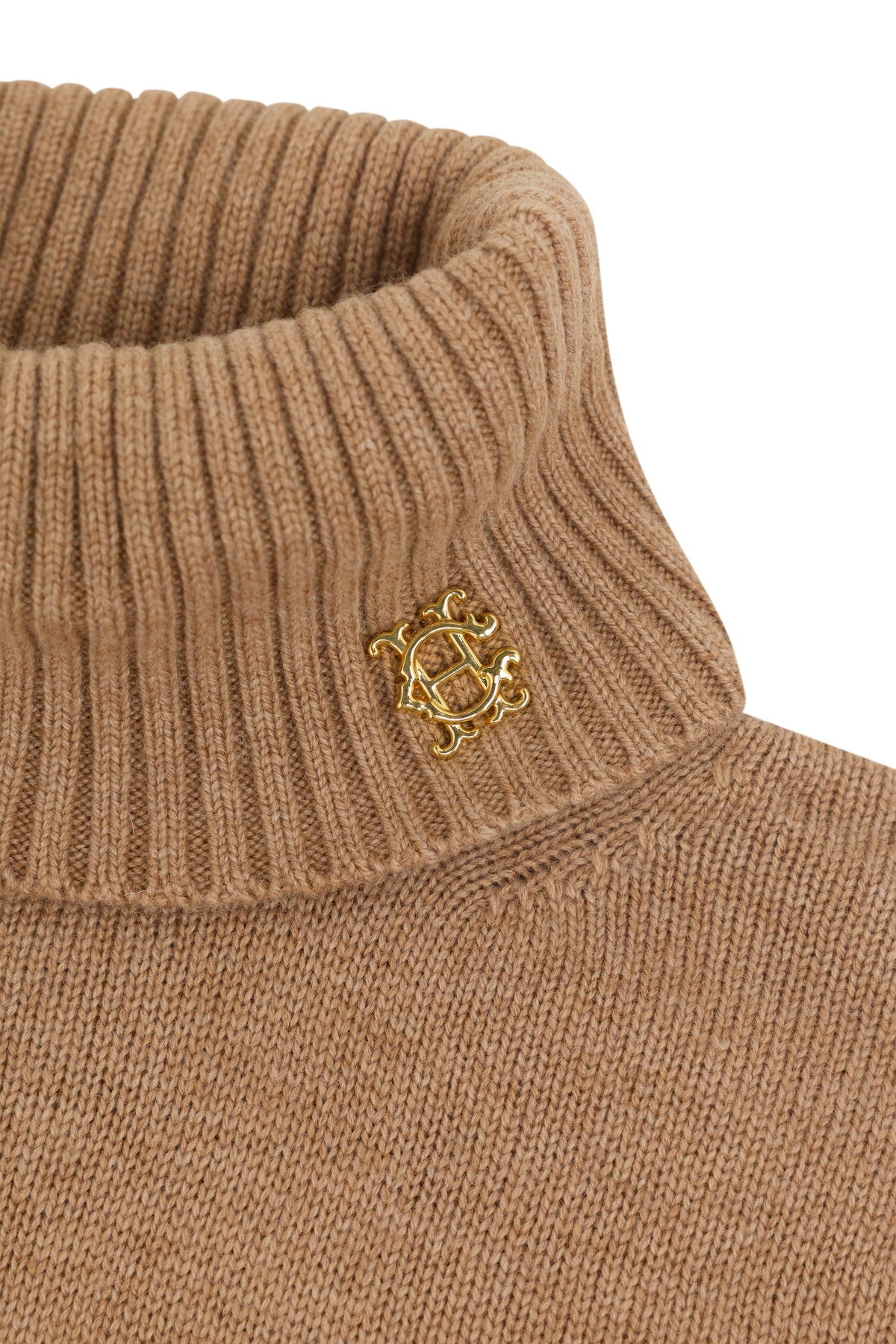Apperley Roll Neck Knit (Camel Marl)