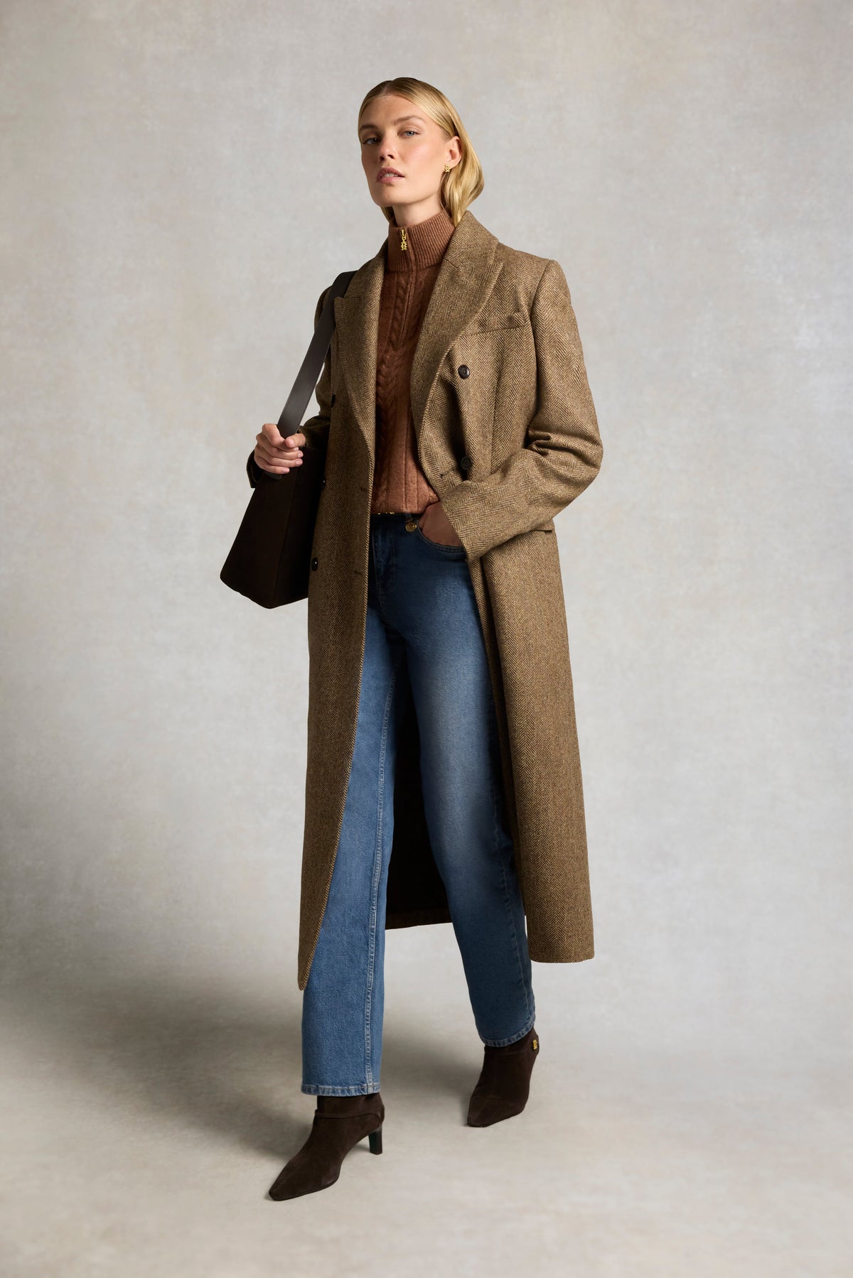 Fairford Quarter Zip Knit (Latte)