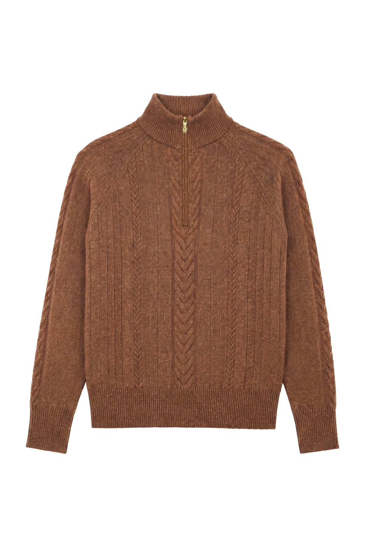 Fairford Quarter Zip Knit (Latte)
