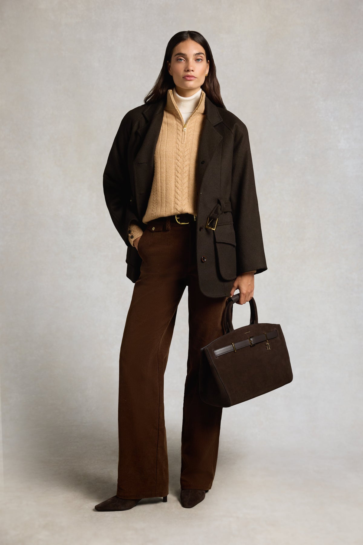 Fairford Quarter Zip Knit (Camel)