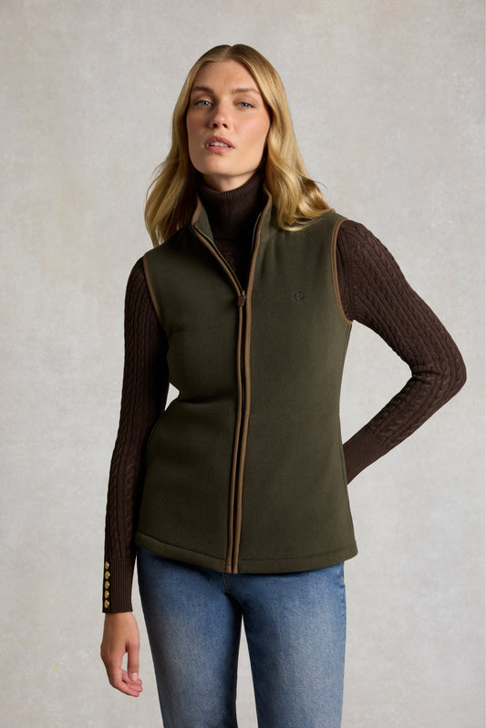 Country Fleece Gilet (Khaki Canvas)