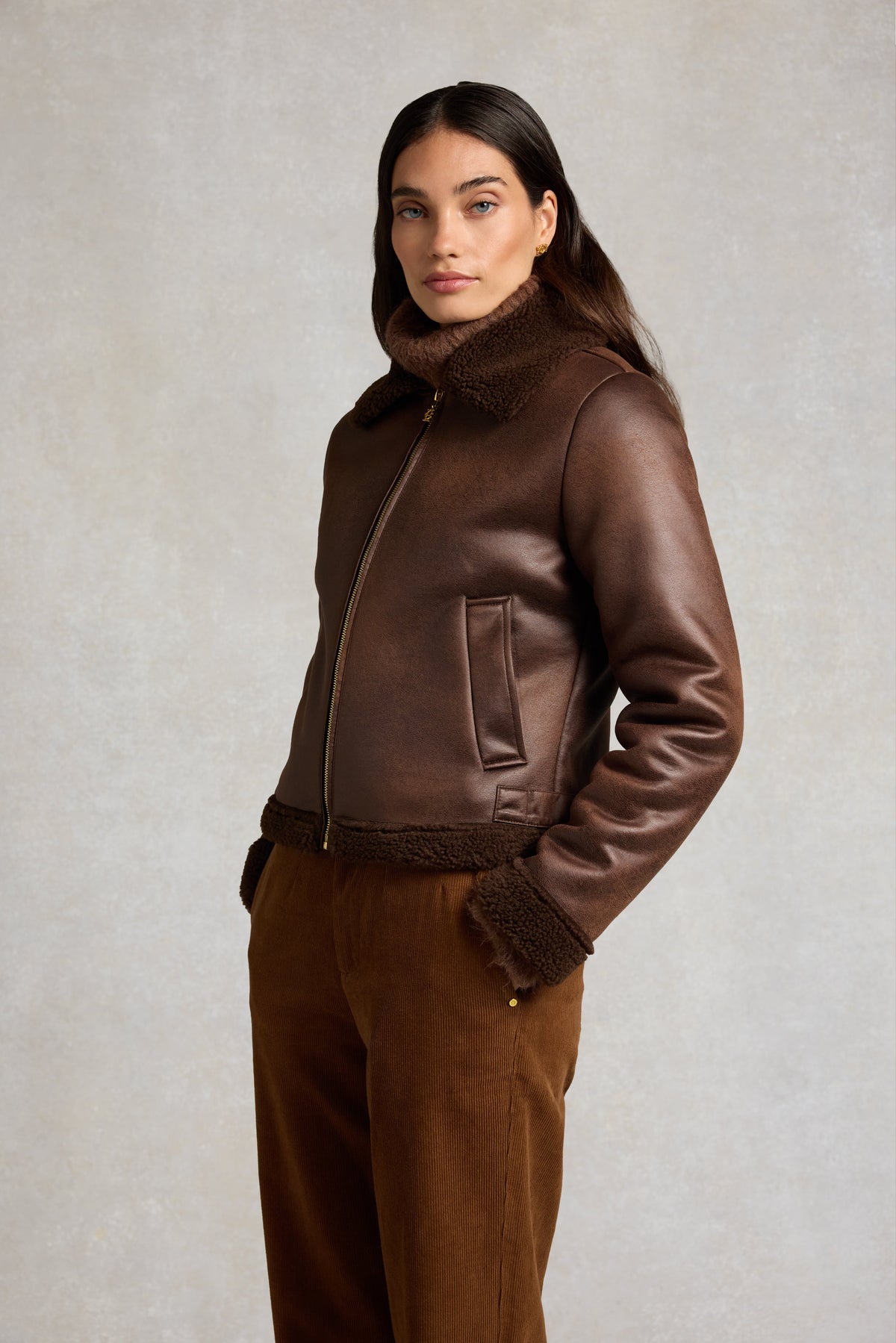 Carnaby Aviator Jacket (Chocolate)