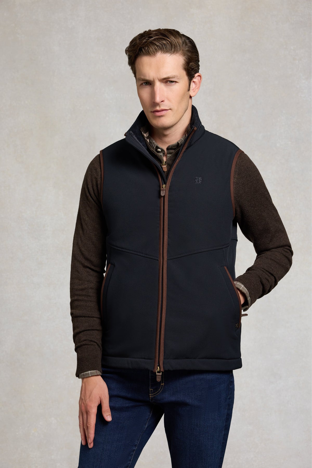 Men's Classic Softshell Gilet (Ink Navy)