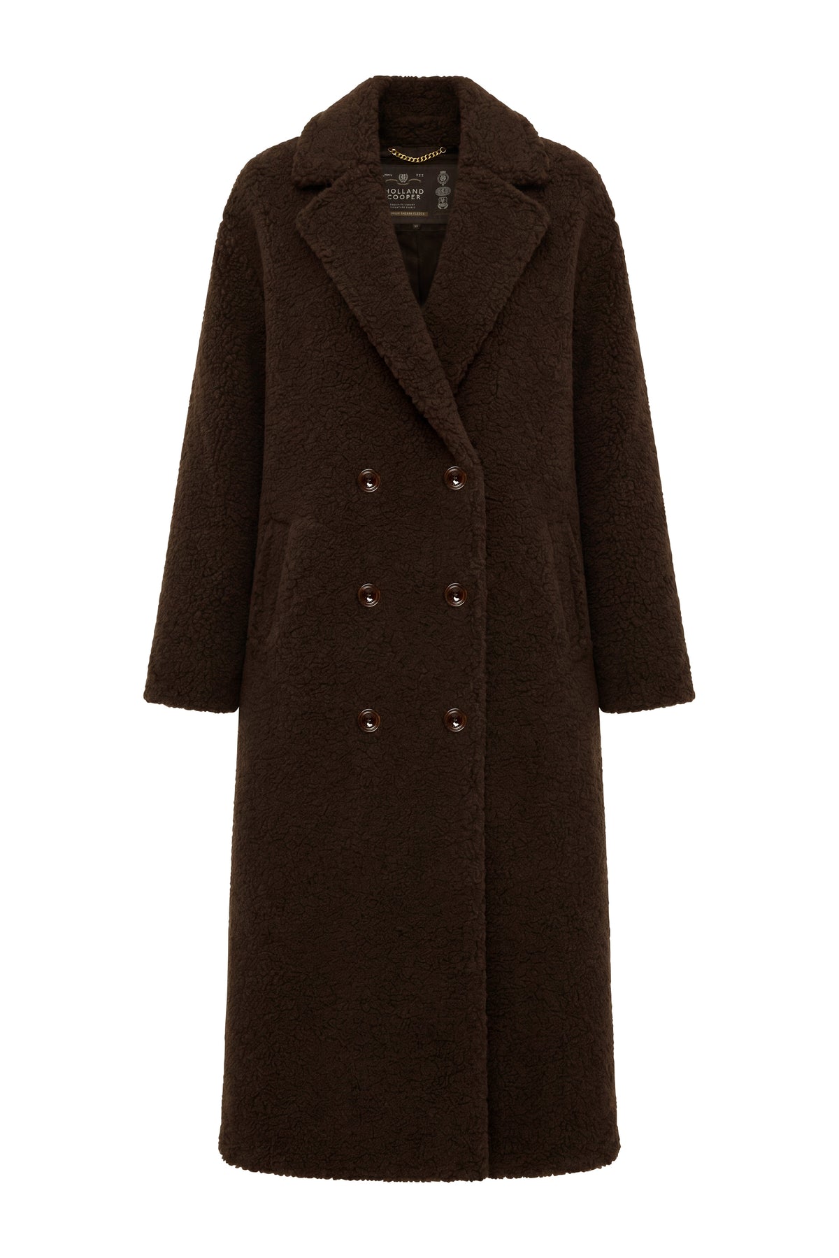 Teddy Longline Overcoat (Chocolate)