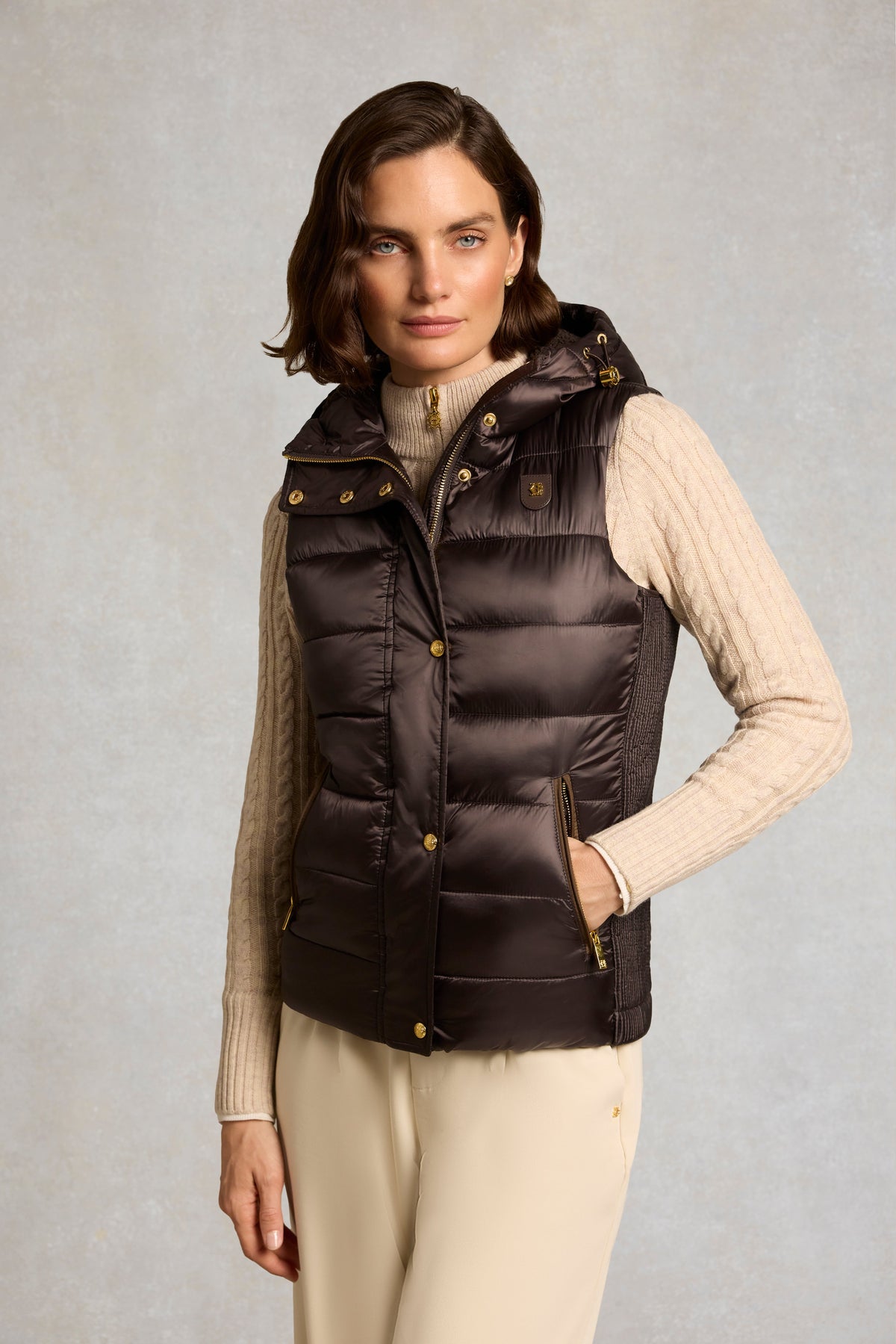 Harlow Sherpa Gilet (Chocolate)