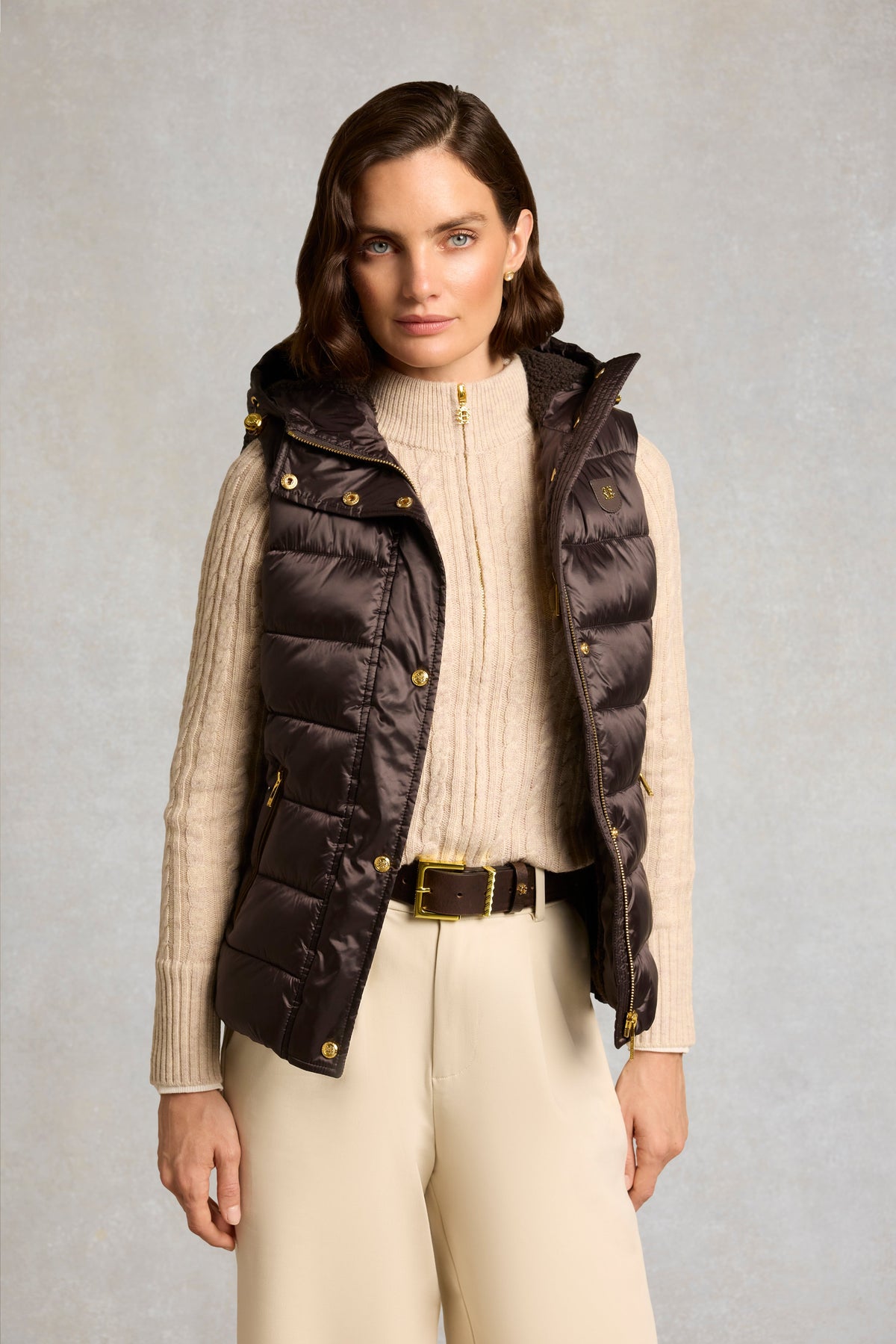 Harlow Sherpa Gilet (Chocolate)