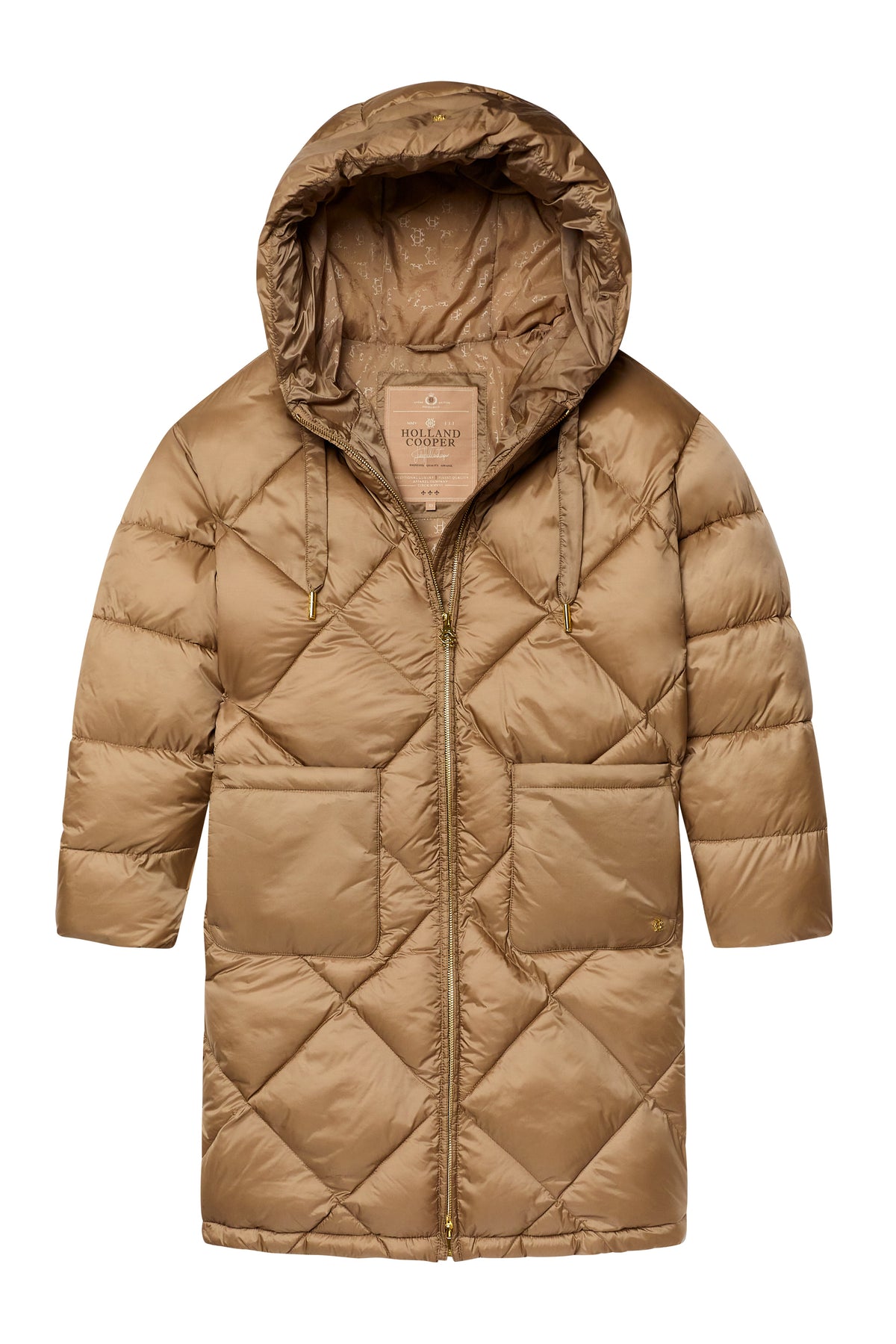 Mid-Length Quilted Coat (Whisky)