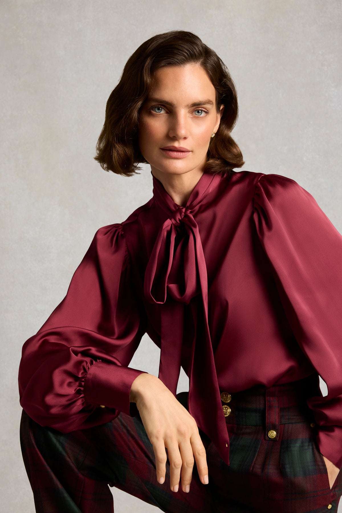 Ariella Blouse (Burgundy)