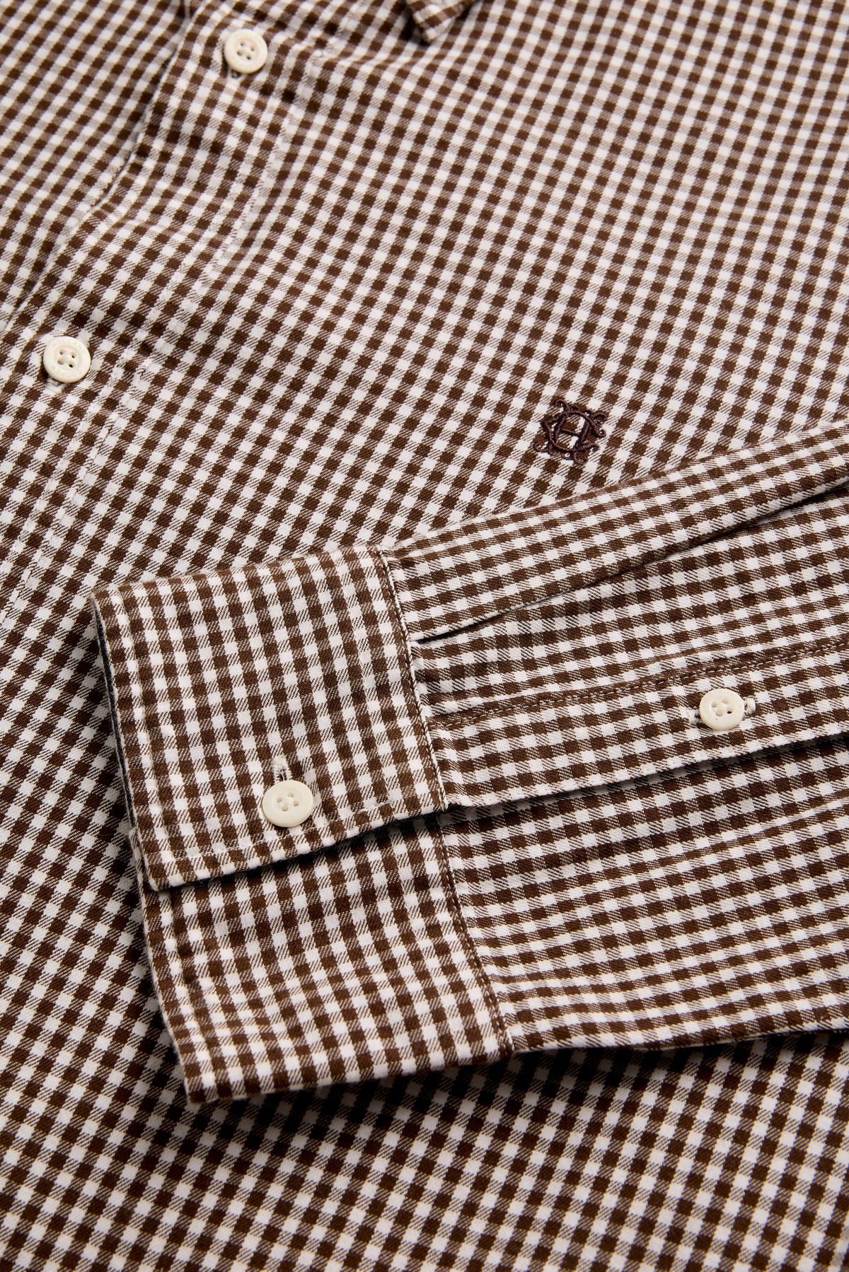 Men's Classic Fit Button Down Shirt (Chocolate Gingham)