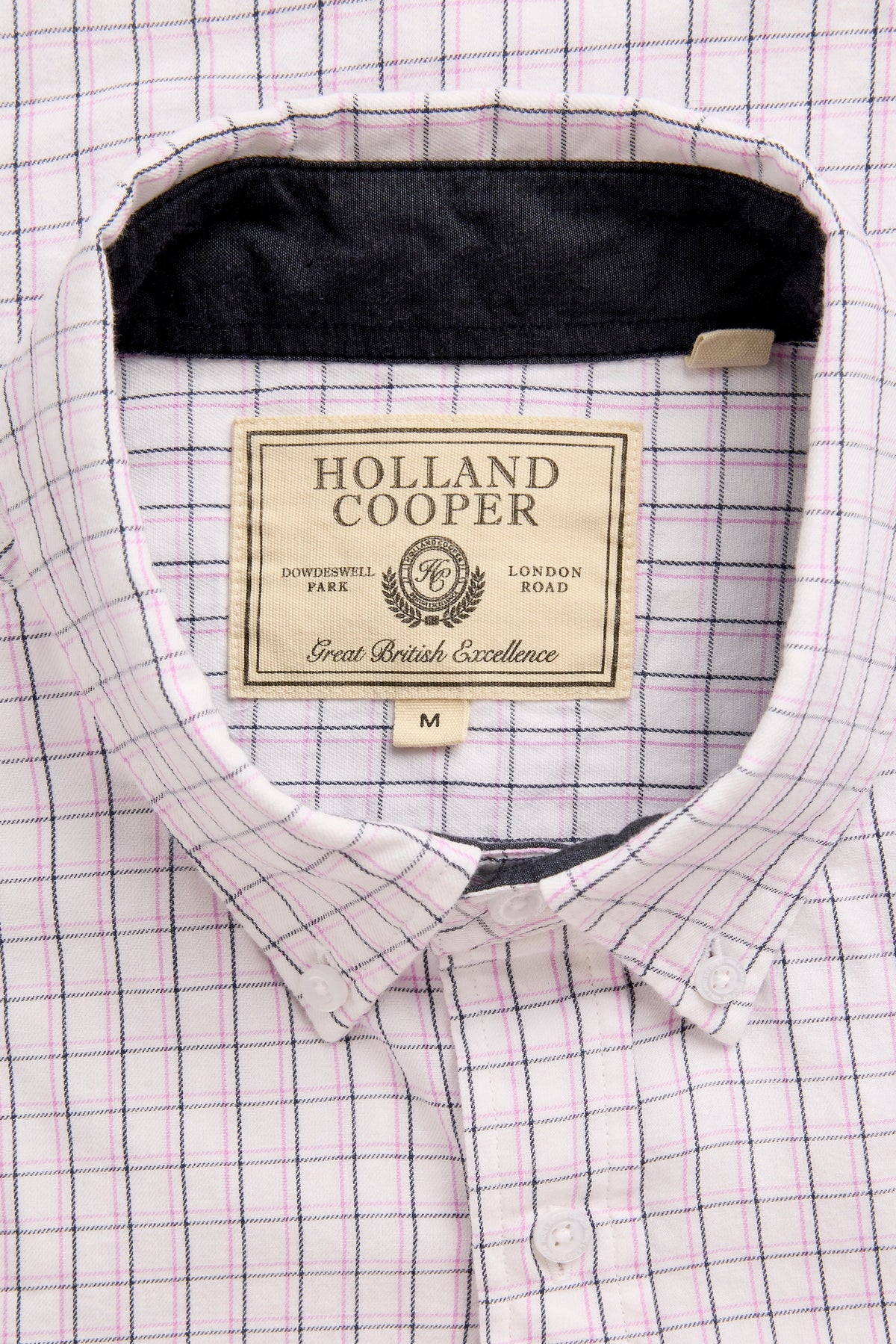 Men's Classic Fit Button Down Shirt (Navy Window Check)