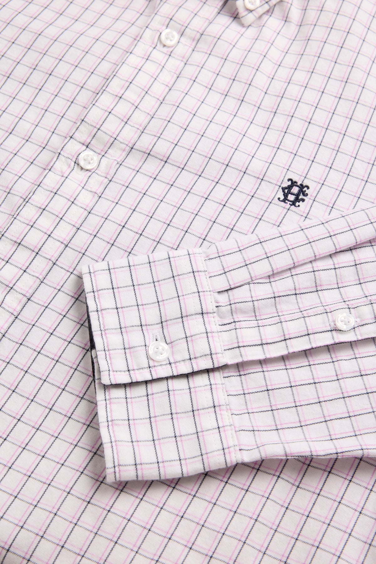 Men's Classic Fit Button Down Shirt (Navy Window Check)