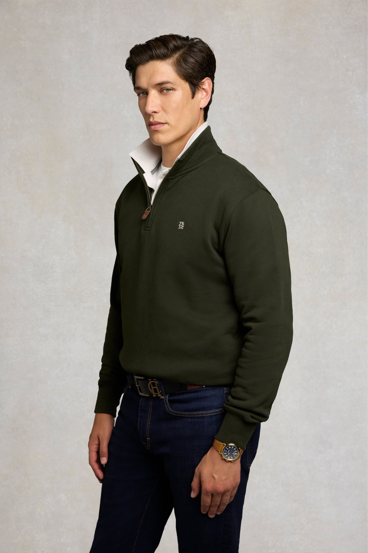 Men's Classic Quarter Zip Sweat (Racing Green)
