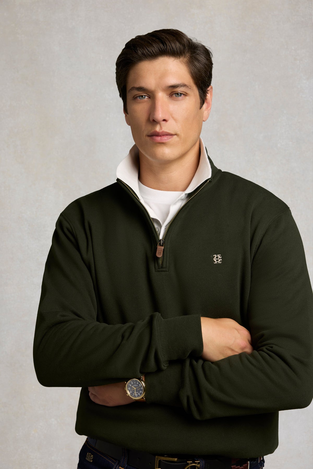 Men's Classic Quarter Zip Sweat (Racing Green)