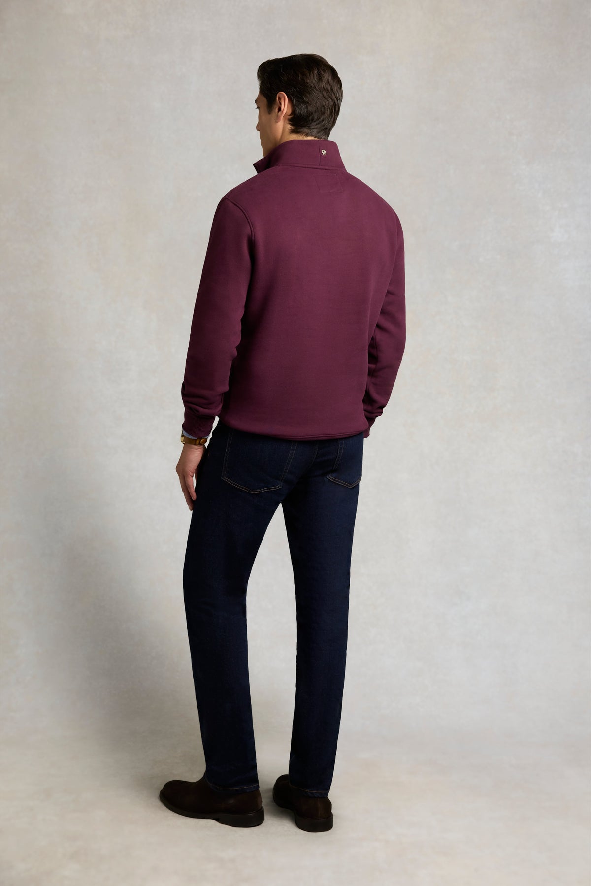 Men's Classic Quarter Zip Sweat (Mulberry)