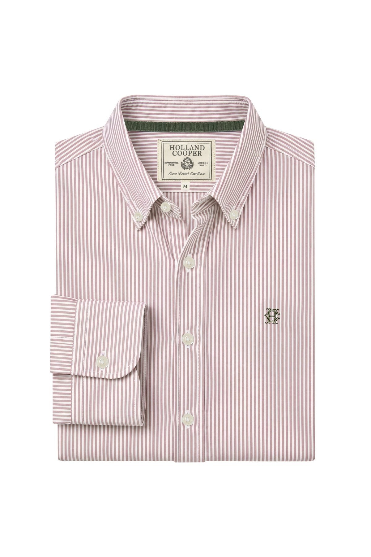 Men's Oxford Shirt (Washed Burgundy Stripe)