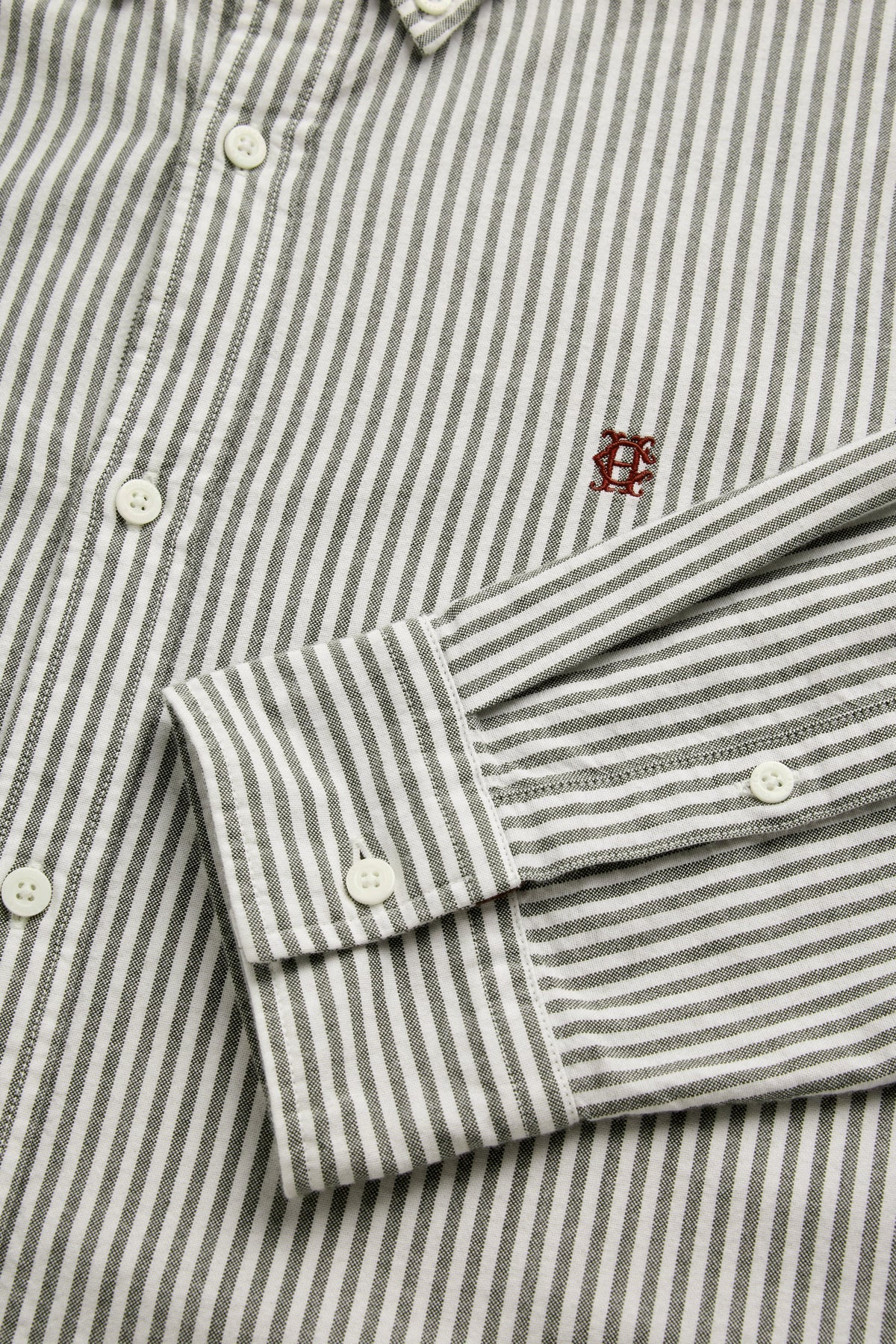 Men's Oxford Shirt (Olive Stripe)