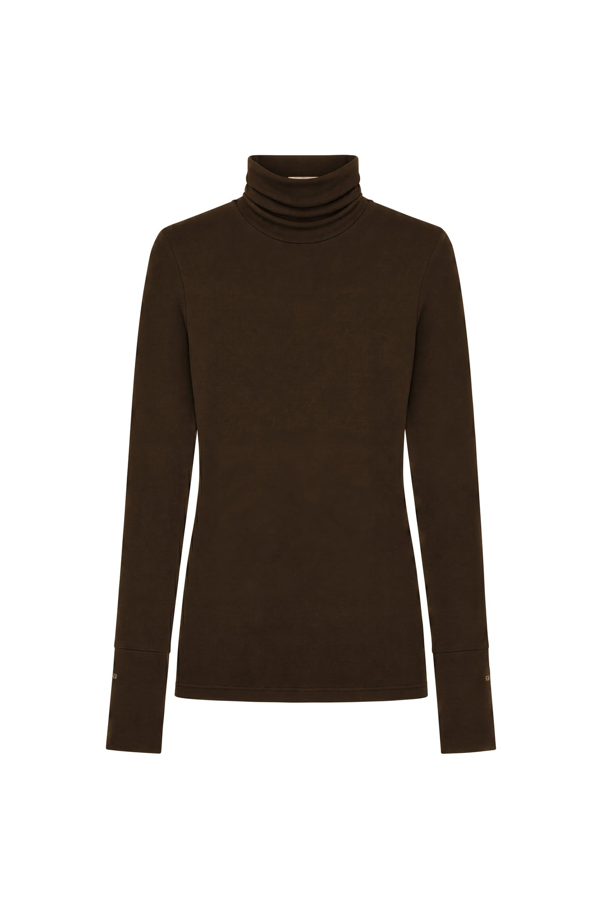 Supersoft Roll Neck Top (Chocolate)