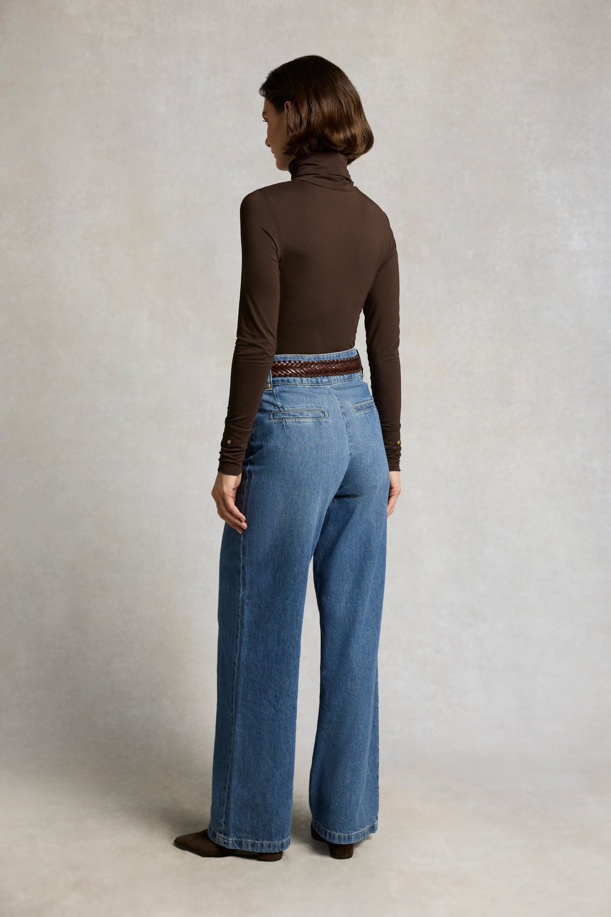 Supersoft Roll Neck Top (Chocolate)