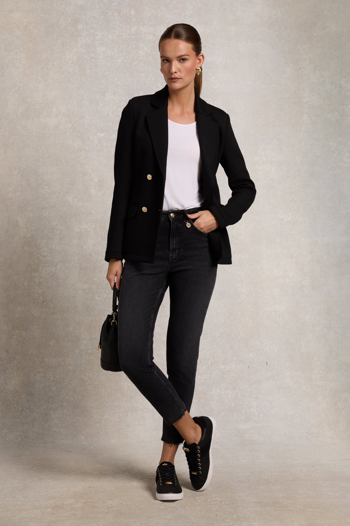 Knightsbridge Court Trainer (Black)