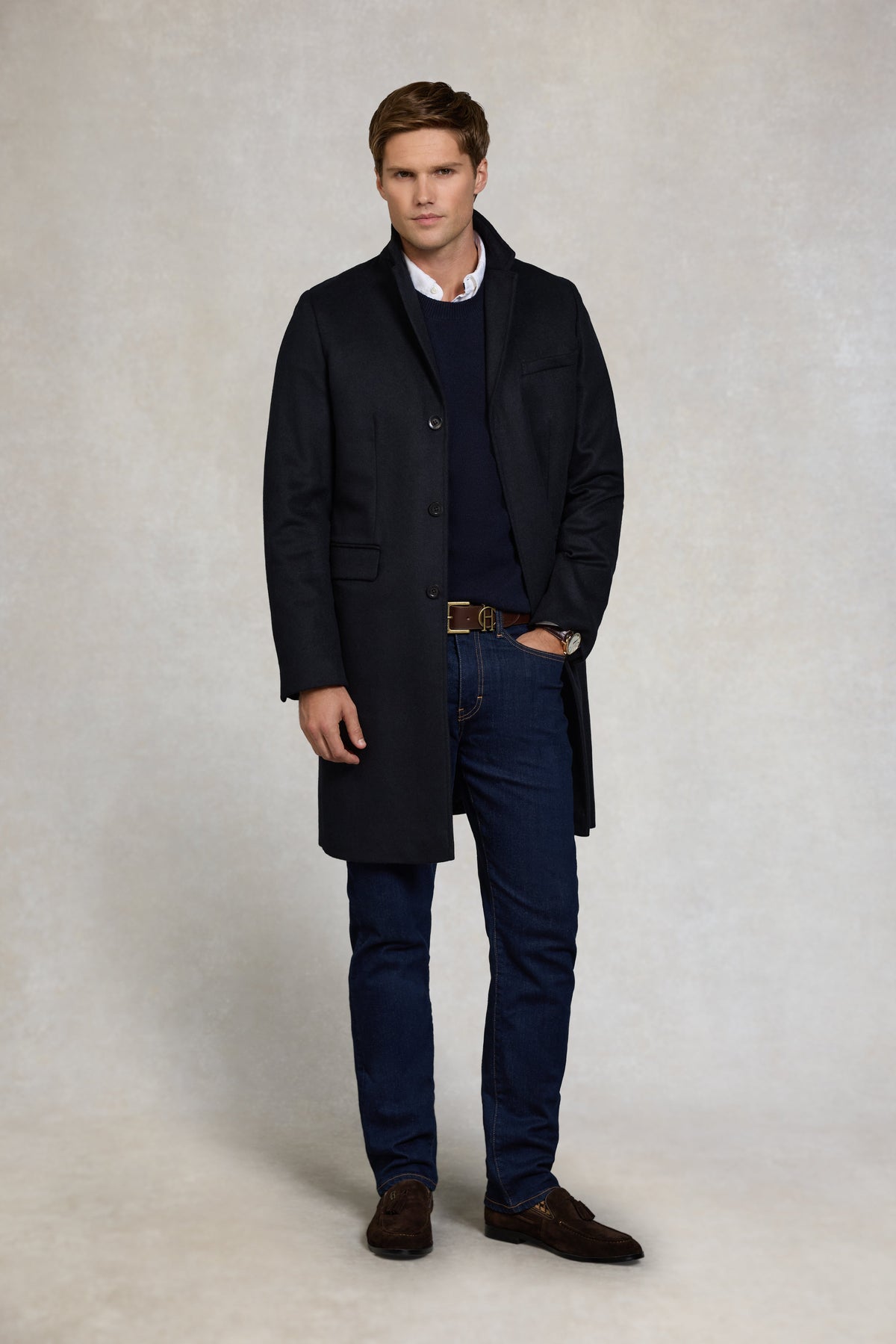 Byron Crew Neck Knit (Navy)