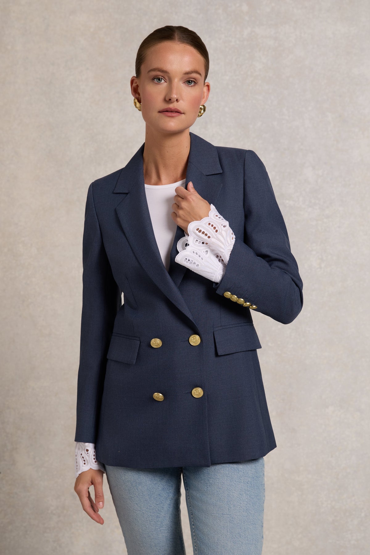 Double Breasted Blazer (Denim)