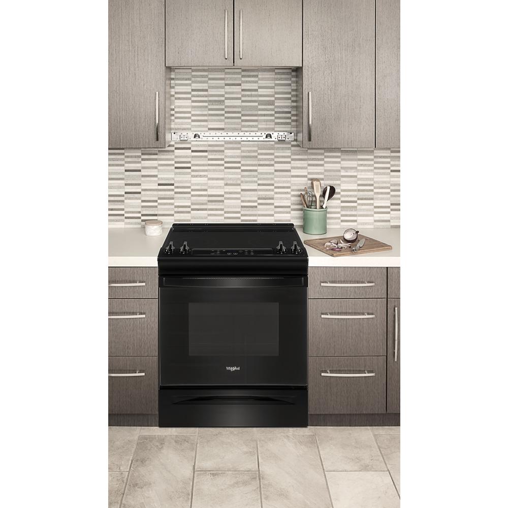 4.8 CuFt Slide-In Electric Range In Black With Frozen Bake™ Technology