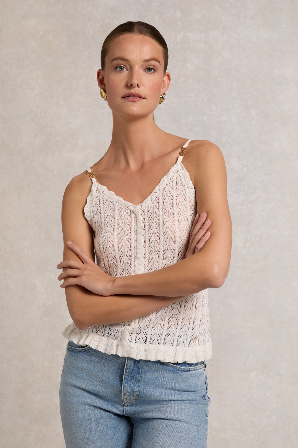 Pointelle Cami (Natural)