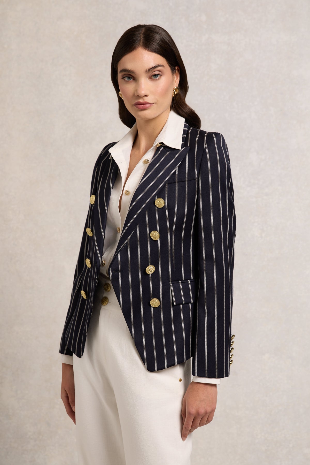 Knightsbridge Blazer (Ink Navy Wide Stripe)