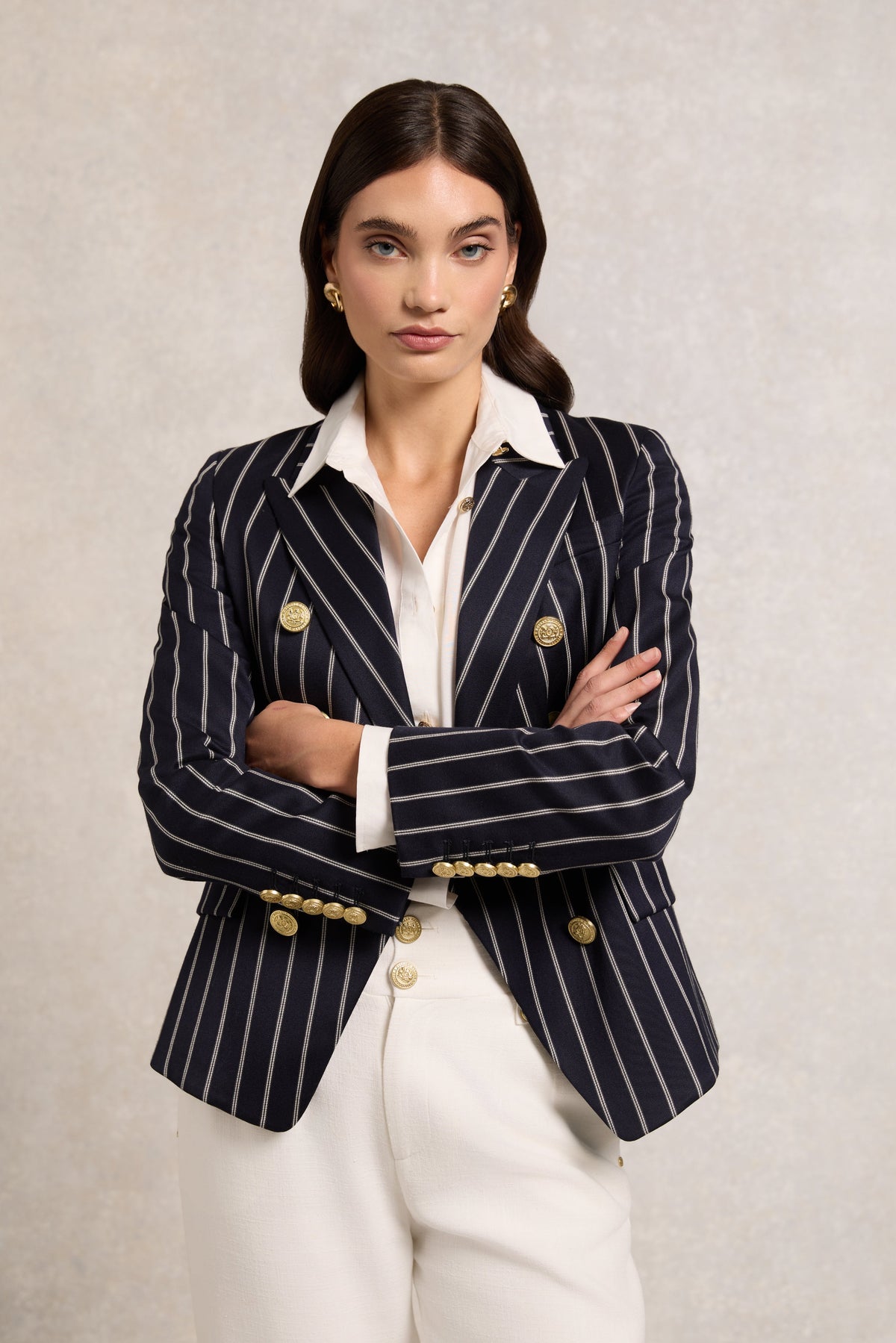 Knightsbridge Blazer (Ink Navy Wide Stripe)