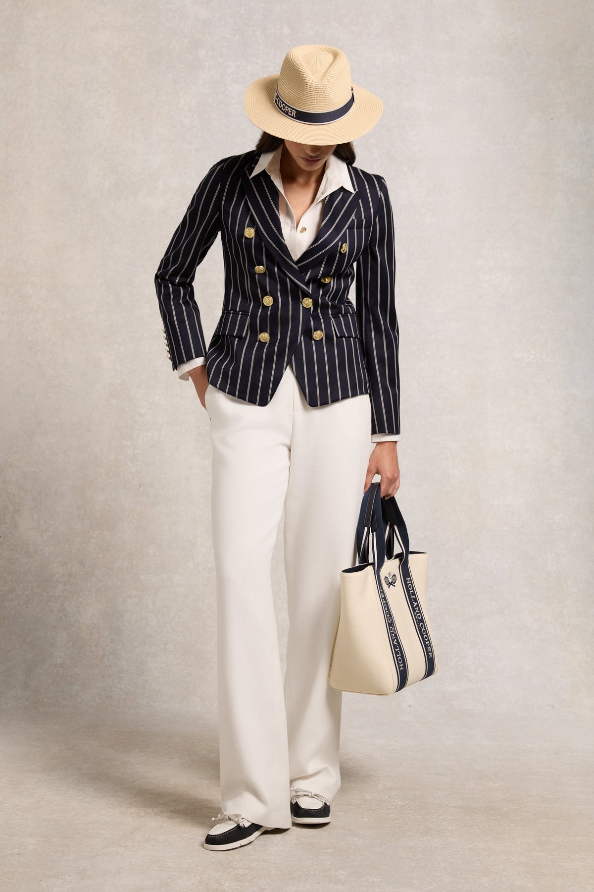 Knightsbridge Blazer (Ink Navy Wide Stripe)