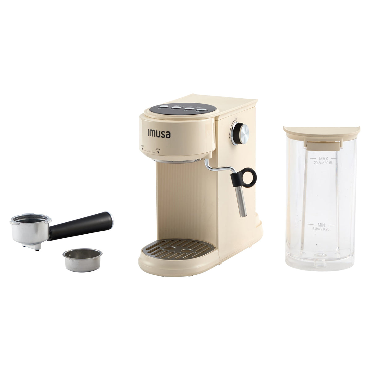1 or 2cup Electric Slim brew Espresso Cappuccino Maker, Almond
