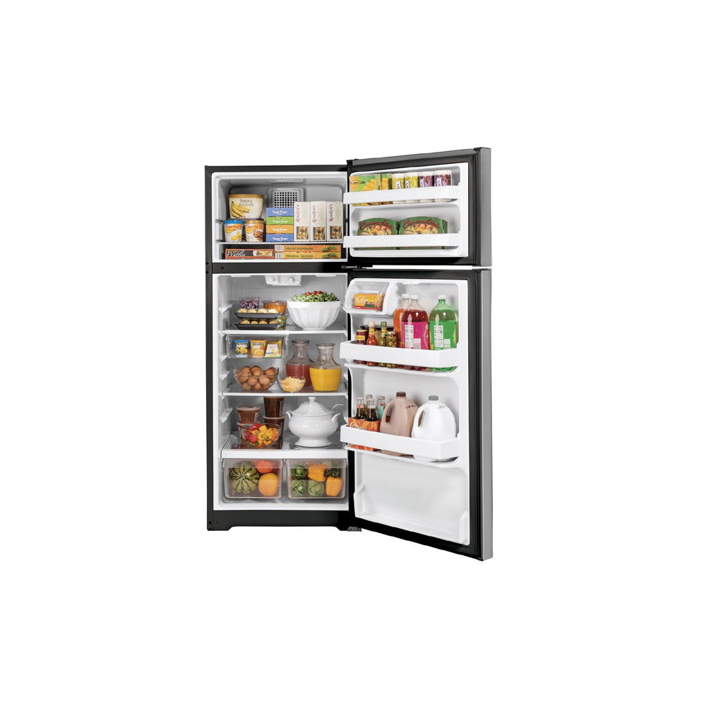 16.6 Cu Ft Top Mount Refrigerator - Stainless Steel