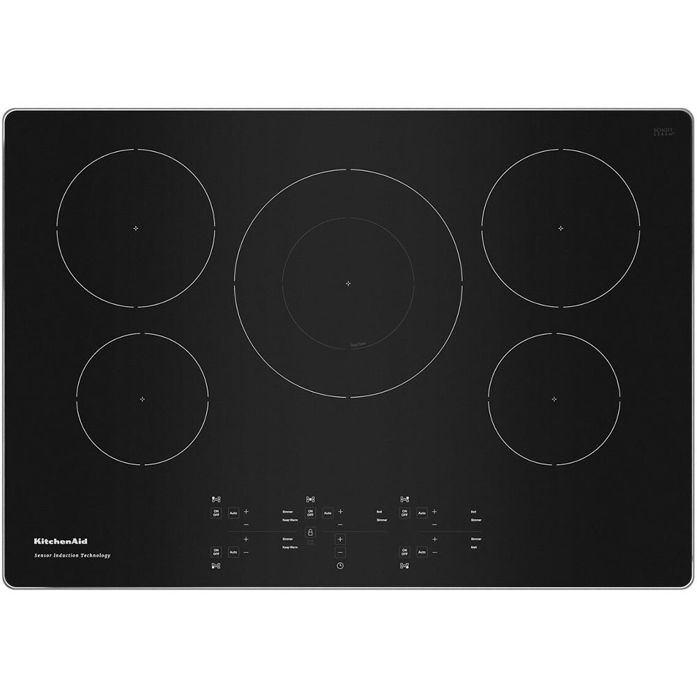 36" 5-Element Induction Electric Cooktop in Black with Frameless Design