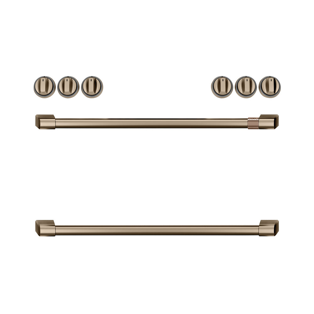 Front Control Electric Knobs and Handles - Brushed Bronze