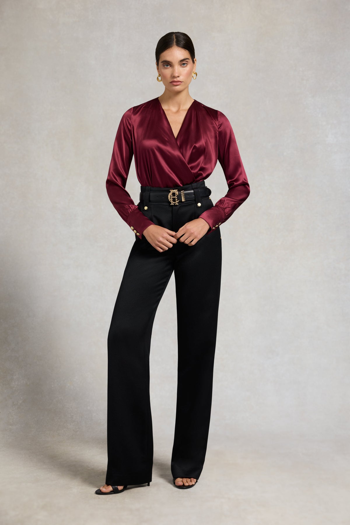 Silk Bodysuit (Burgundy)