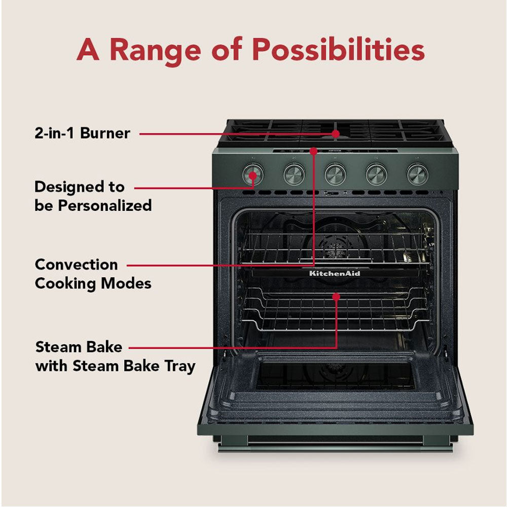 5.0 CuFt Smart Slide-in Gas Range in Juniper