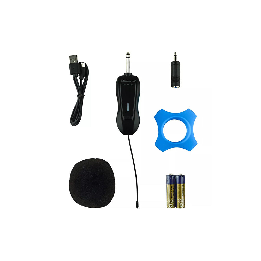 Multipurpose Wireless Microphone With Rechargeable Receiver - Black