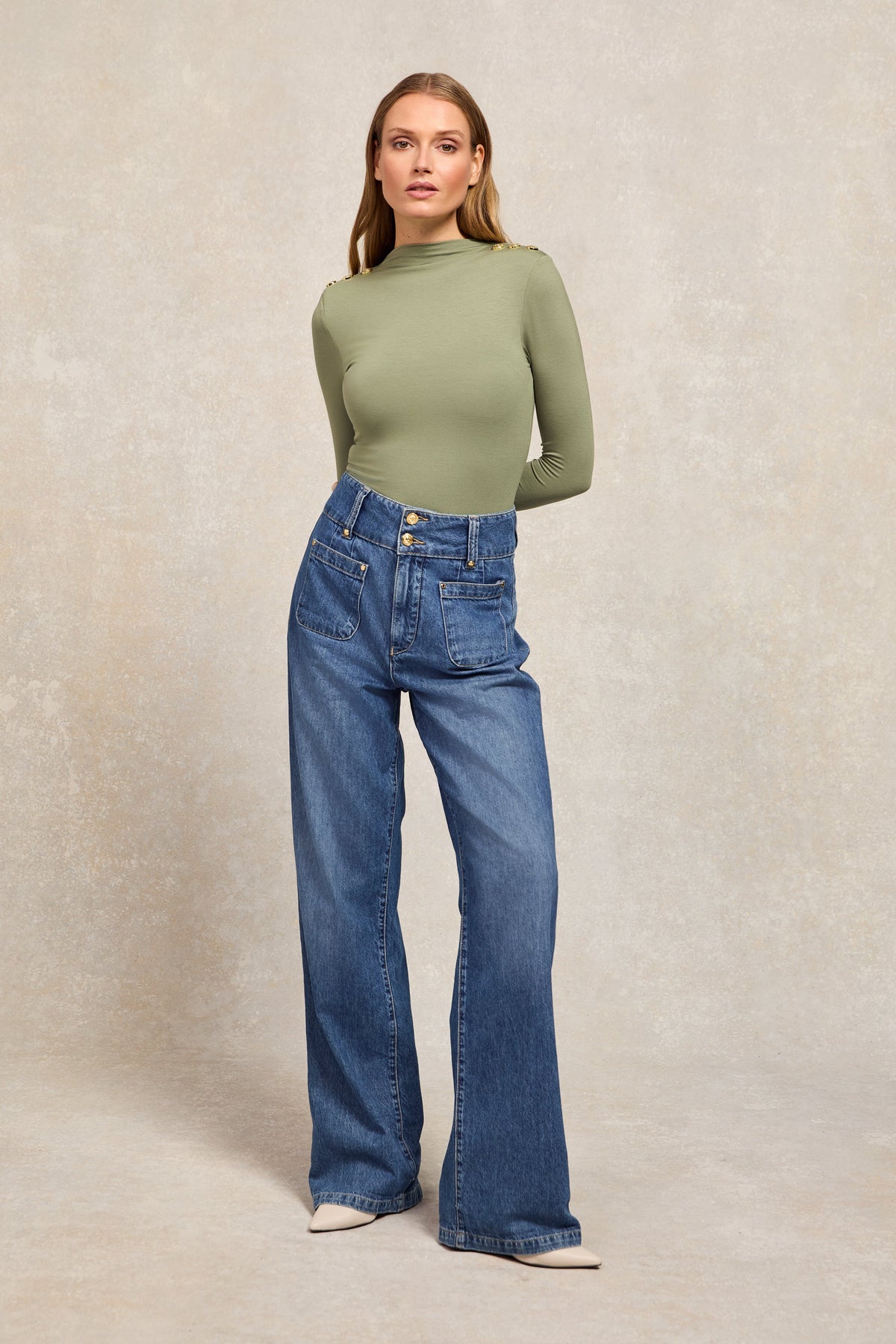 Harper Longsleeve Top (Sage)