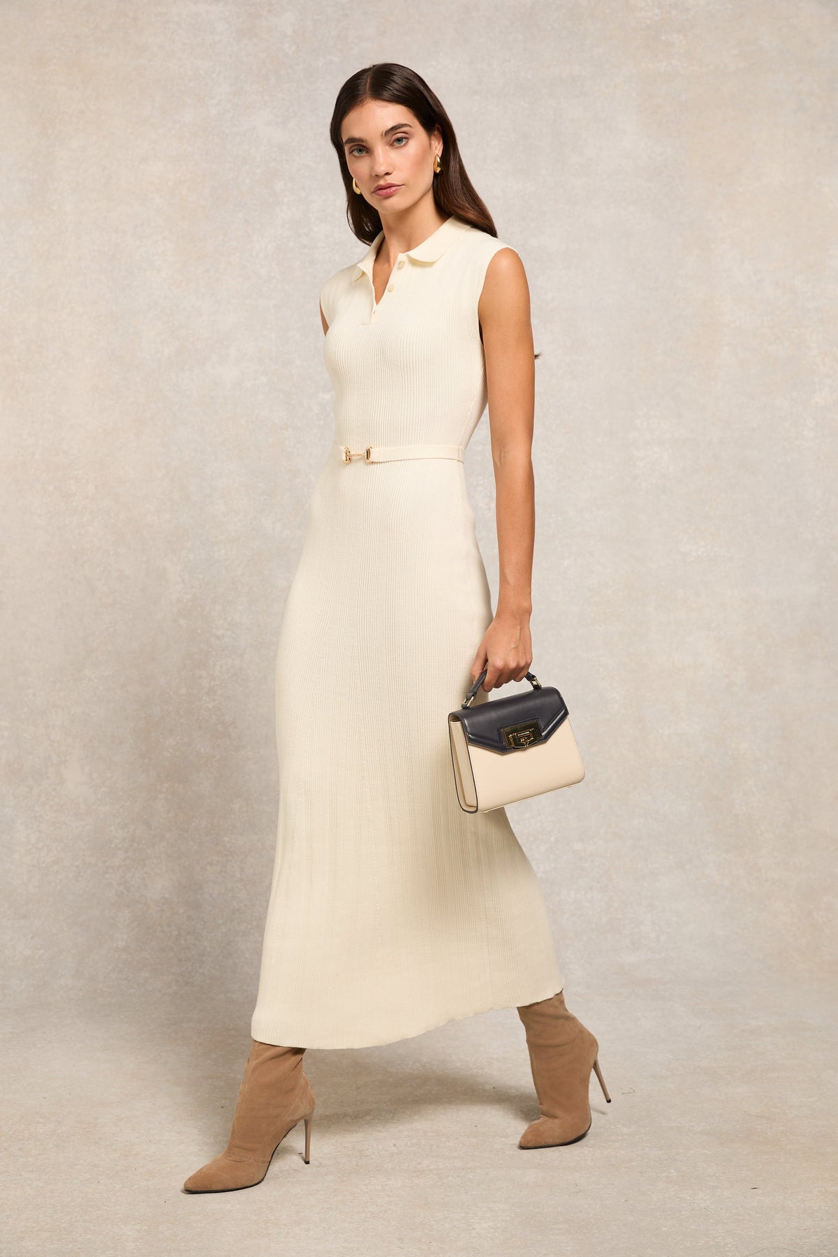 Evie Knit Maxi Dress (Natural)