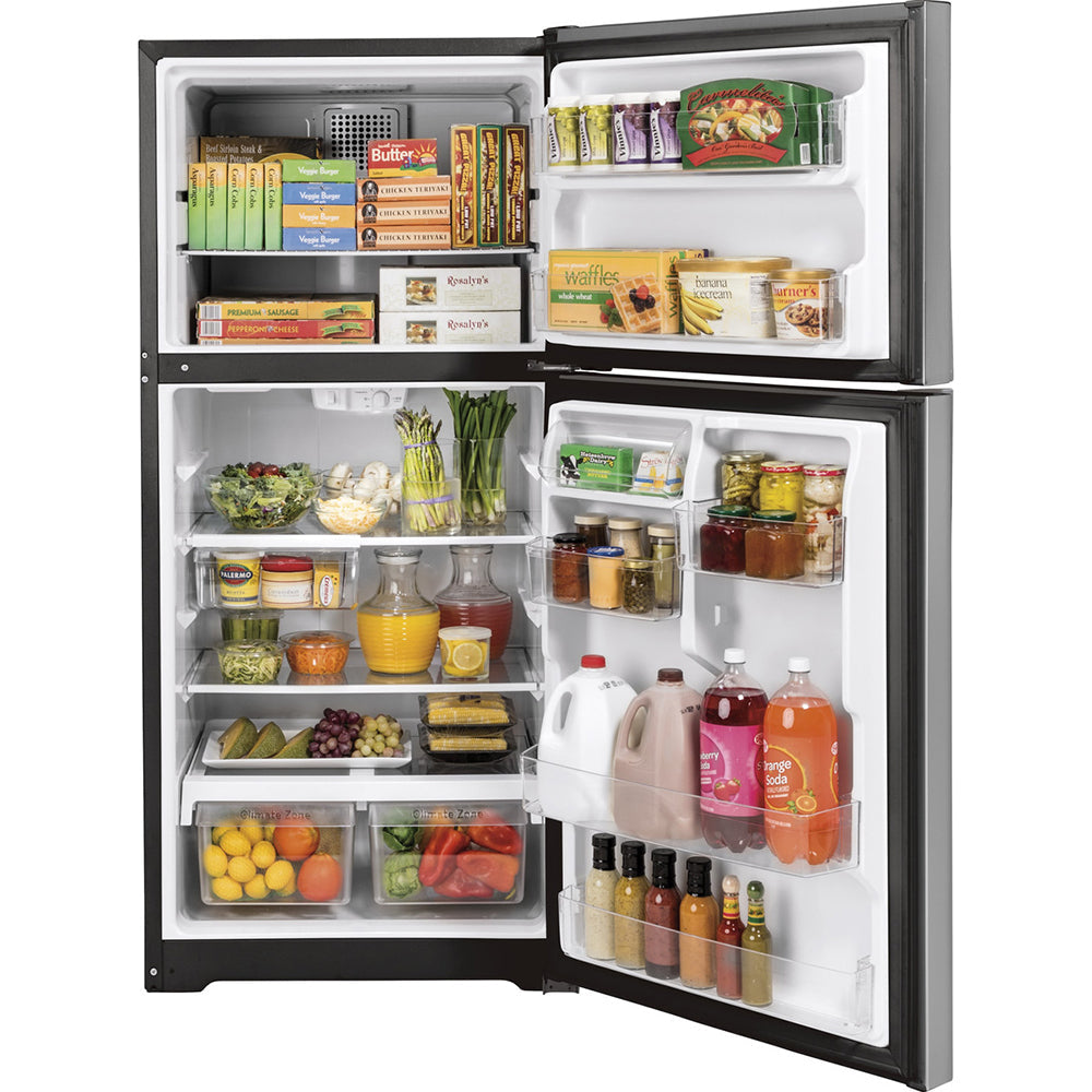 19.2 CuFt Top-Mount Refrigerator in Stainless Steel with Reversible Hinges
