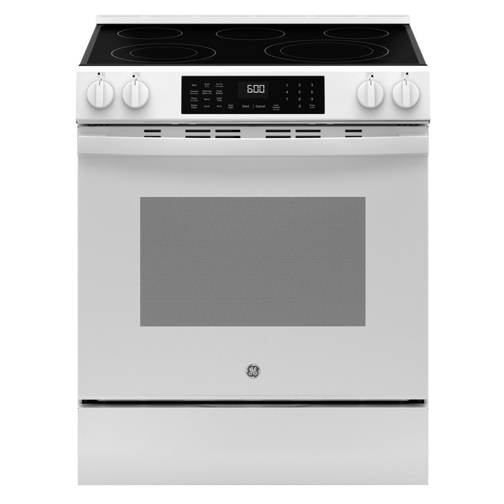 30-inch Slide-in Electric Convection Range Oven with No Preheat Air Fry and EasyWash™ Oven Tray - White