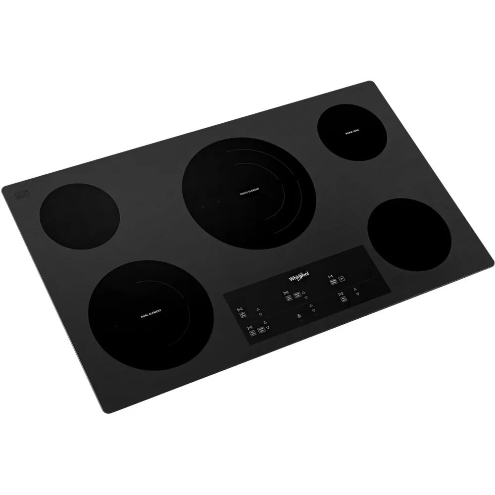 36" Electric Ceramic Glass Cooktop with Triple Radiant Element - Black