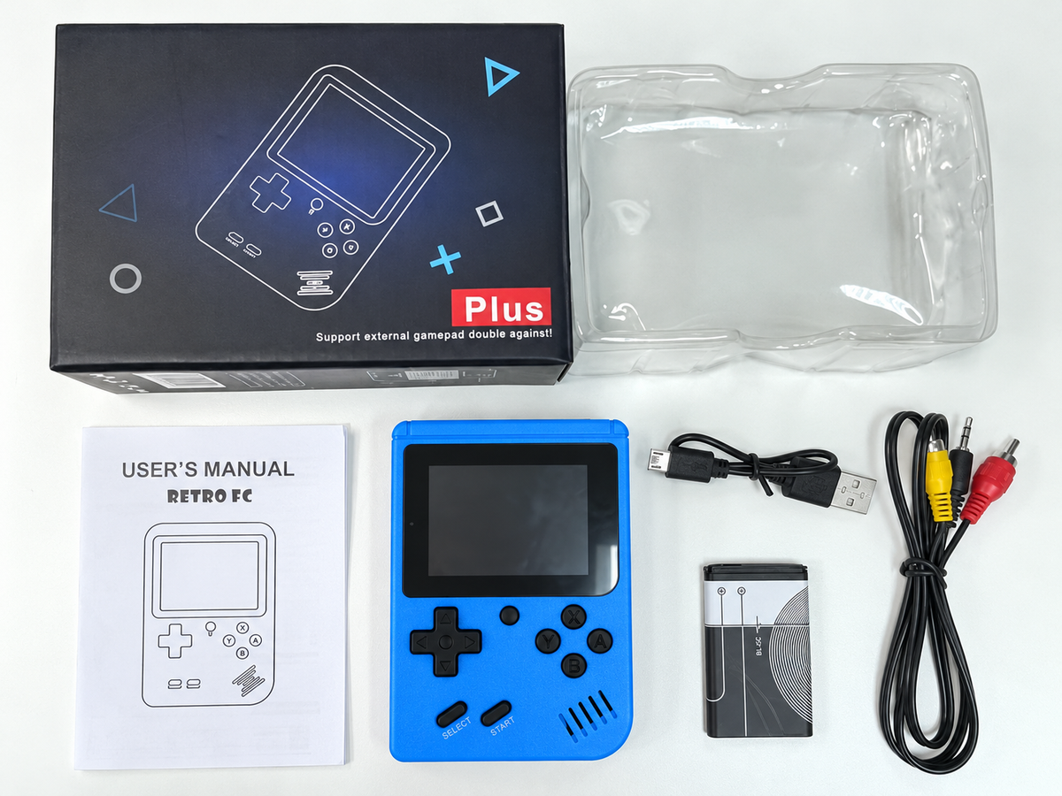 Plus Mini 3.0 Inch LCD Video Game Console 500 Built-In Nostalgic Games Children's Handheld Game Player